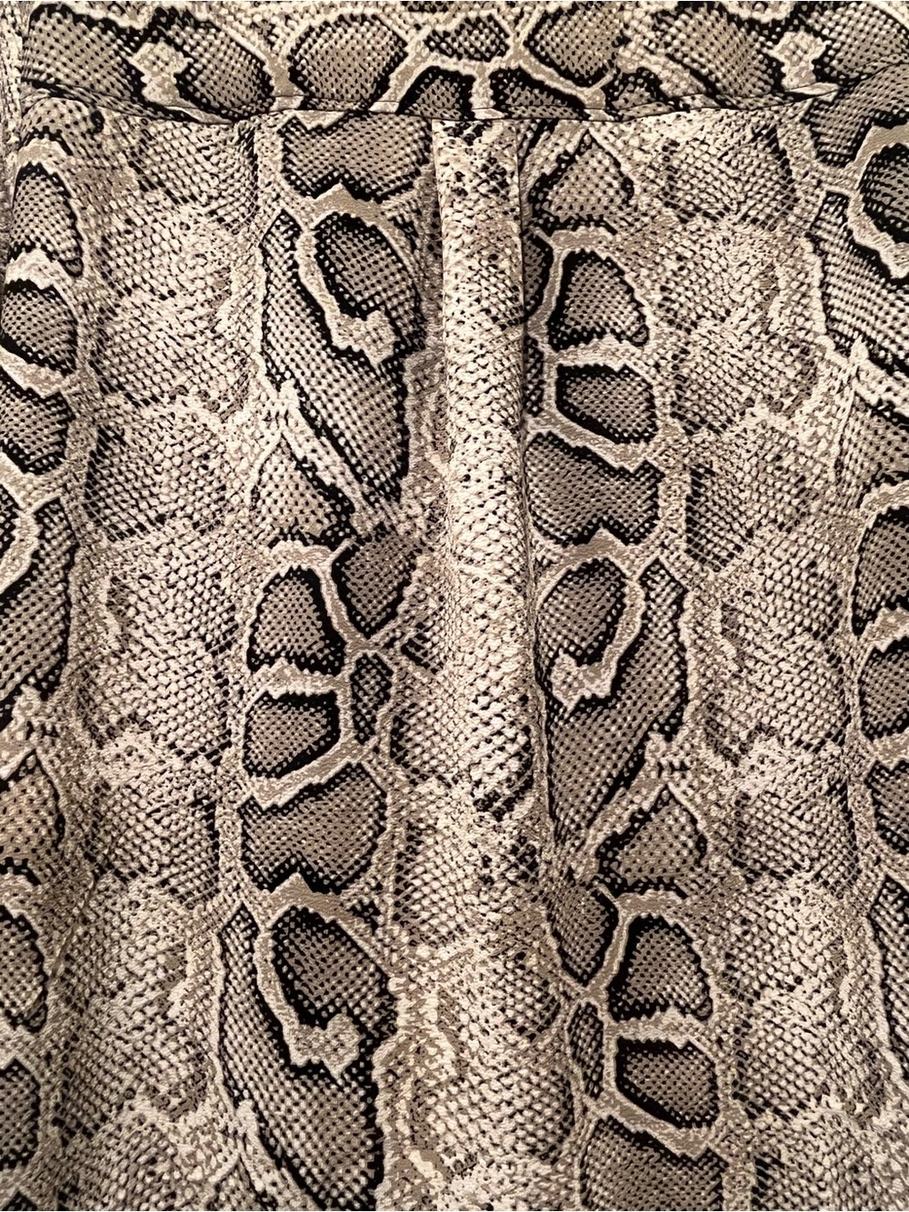 Michael Kors Neutral Snake-Print Half-Zip Blouse - Picture 5 of 6